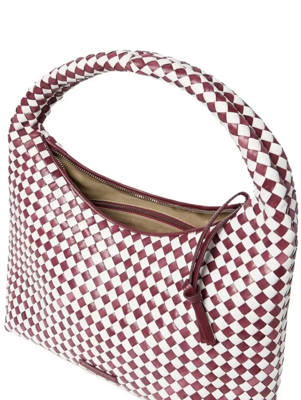 Loeffler Randall Willow Hobo Bag Maroon/White